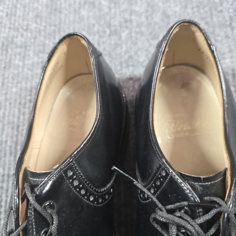 Johnston‎ & Murphy Shoes Mens Size 11.5 B Narrow Black Wingtip Oxford 20534